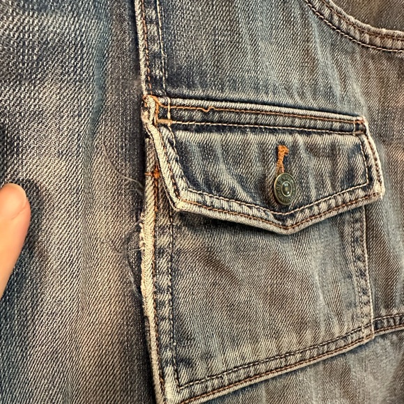 100% cotton denim mini skirt - Picture 3 of 7